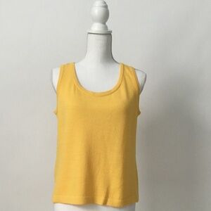 ST. JOHN Sport Knit Tank Shell Top – Yellow